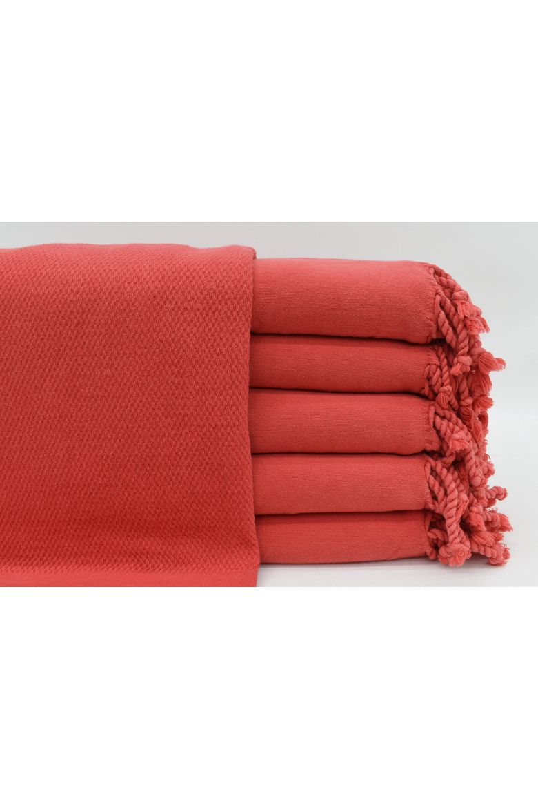 Poppy Stone-Washed Towel/Throw Blanket, Alternate, color, Red