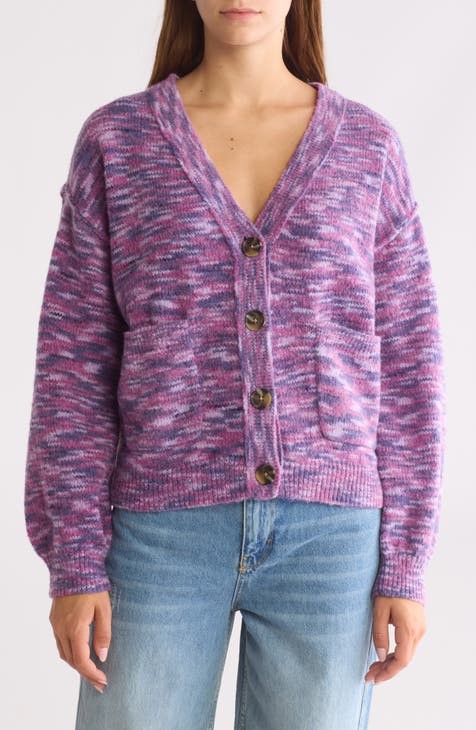 Oversize Space Dye Cardigan