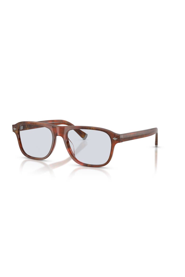 55mm Rectangle optical glasses, Main, color, Brown