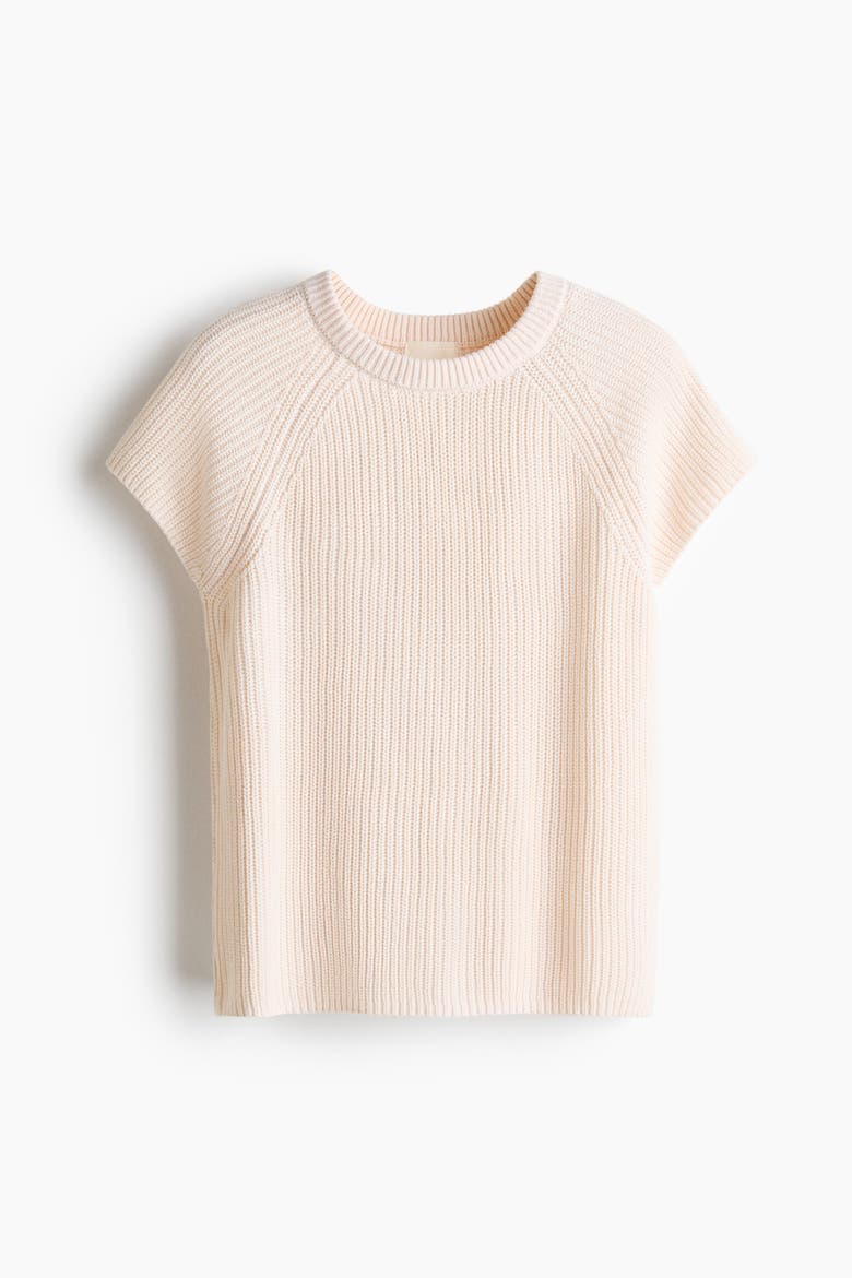 Knitted Top, Main, color, Light beige