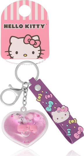 Hello Kitty Acrylic Liquid Heart Keychain | Nordstrom