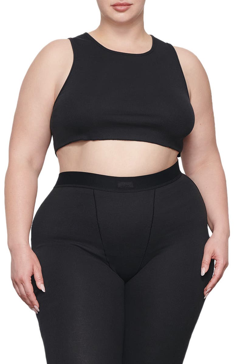 SKIMS Cotton Rib Crop Tank, Main, color, 