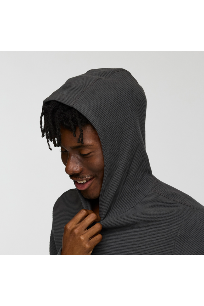 Atajo Long-Sleeve Waffle Hoodie - Men's, Alternate, color, Charcoal
