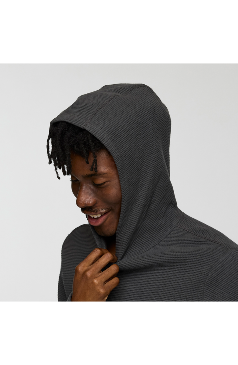 Cotopaxi Atajo Long-Sleeve Waffle Hoodie - Men's, Alternate, color, Charcoal