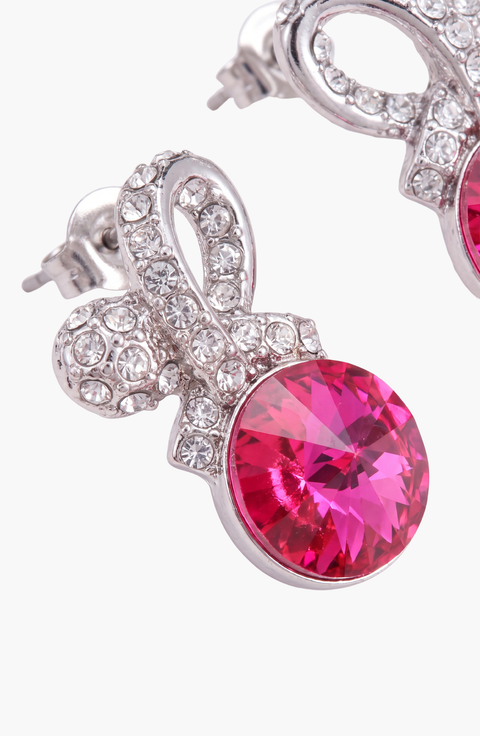 Crystal Flower Drop Earrings