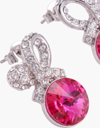 Modenaire Crystal Flower Drop Earrings