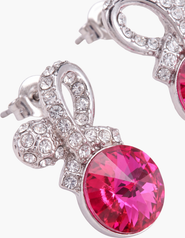 Modenaire Crystal Flower Drop Earrings