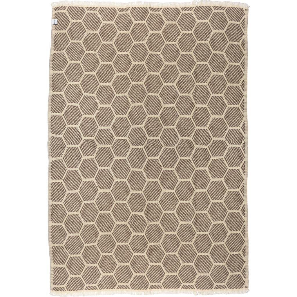 Infusezen Hive Cotton Turkish Throw Blanket In Brown