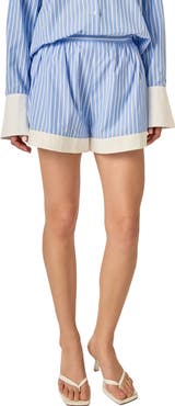 English Factory Stripe Boyfriend Shorts