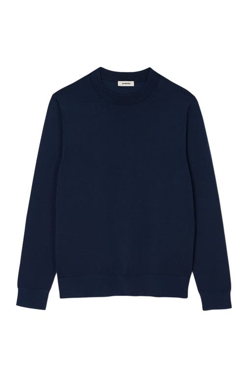 Sandro Fine Knit Sweater In Royal Blue