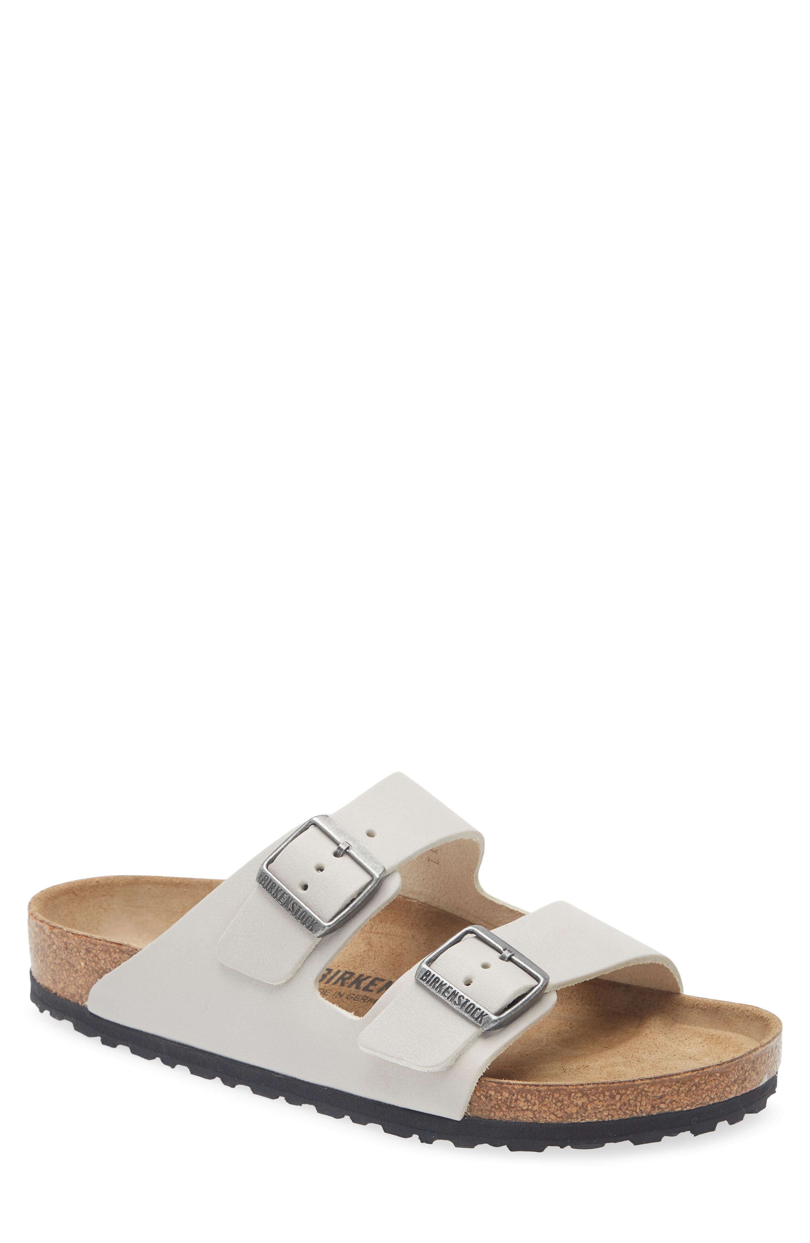 Birkenstock Arizona Vintage Bold Grip Sandal, Main, color, Mineral Gray