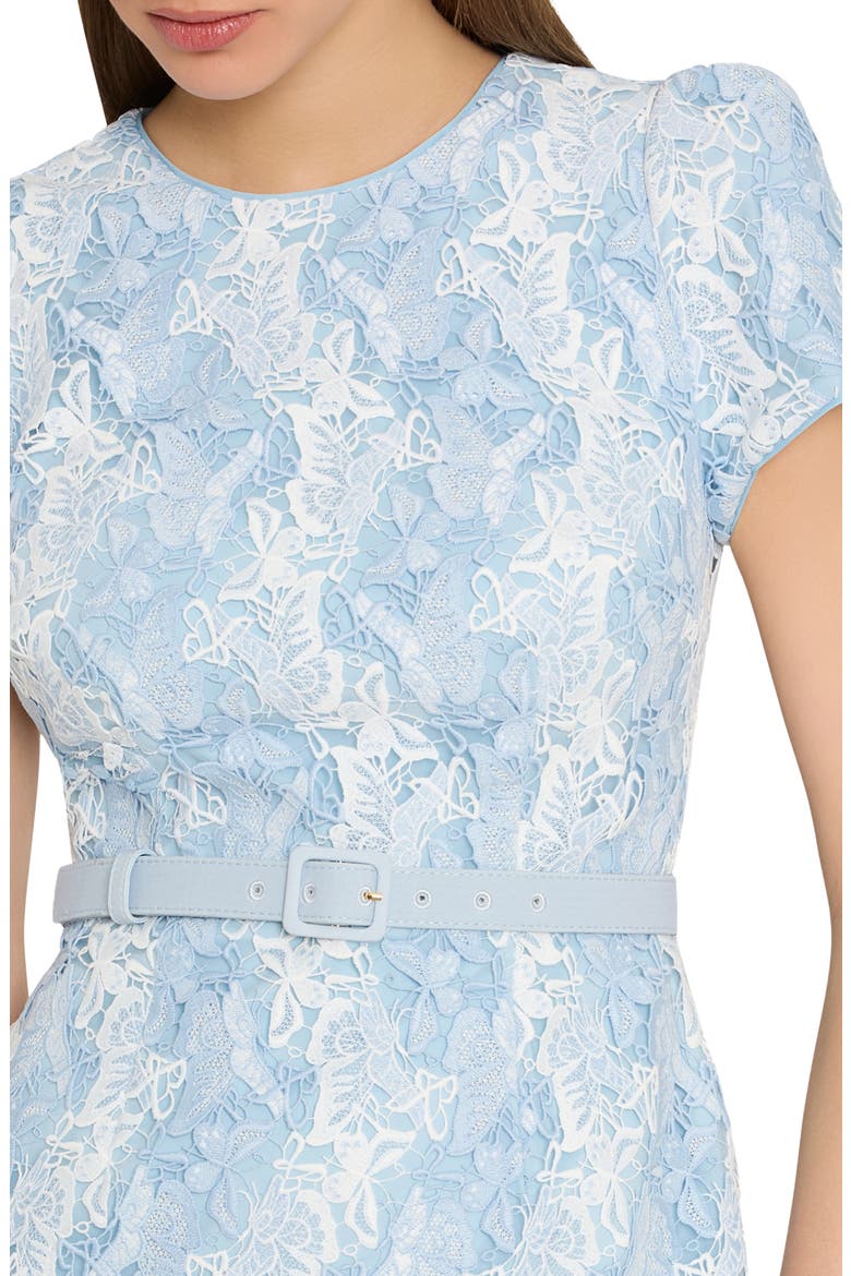 Tahlia Butterfly Lace Midi Dress, Alternate, color, WHITE/ BLUE