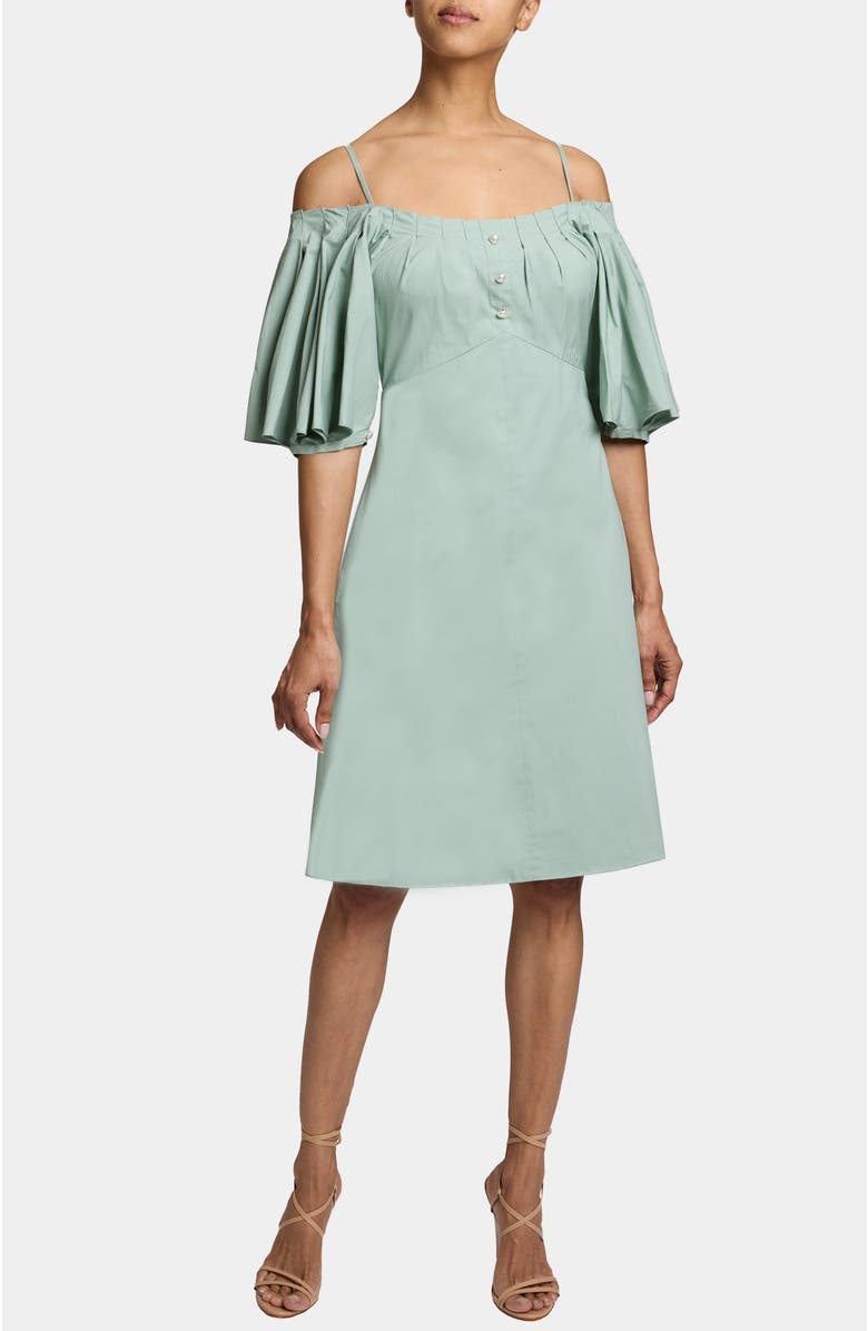 Santorelli DYLAN A-Line Cotton Shift Dress, Main, color, Ocean Mist