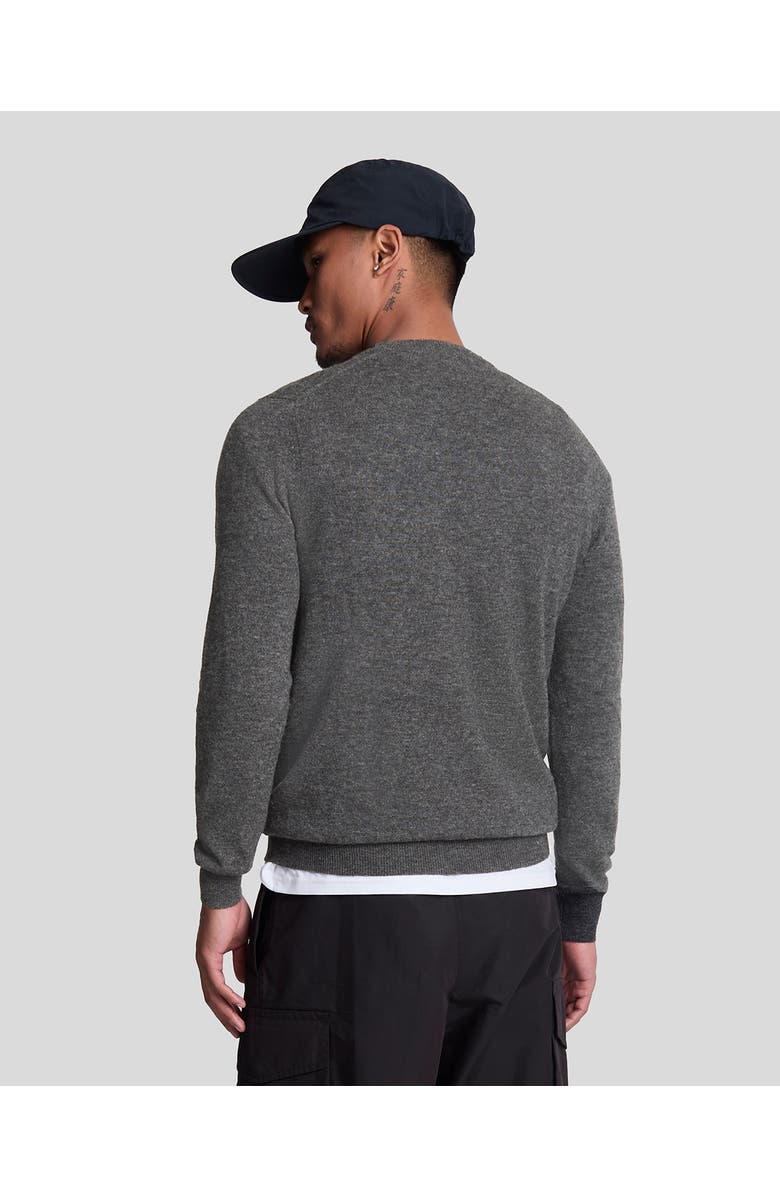 Lyle & Scott Lambswool Blend Crew Neck Sweater, Alternate, color, Charcoal Marl
