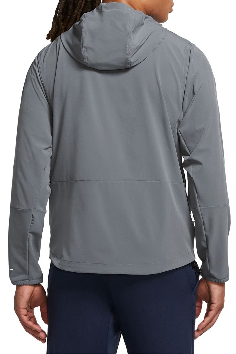 Repel Unlimited Dri-FIT Hooded Jacket, Alternate, color, SMOKE GREY/ BLACK/ SMOKE GREY