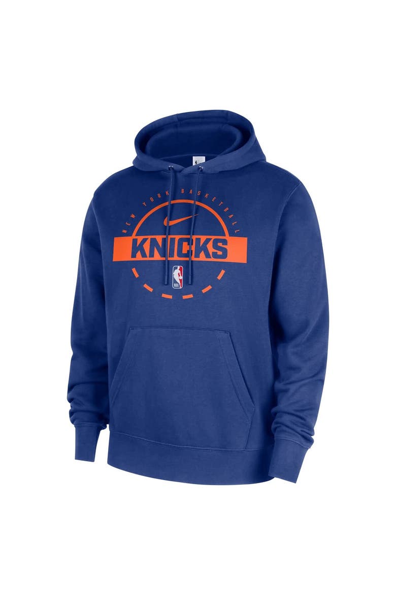 Men's Nike Blue New York Knicks 2025/26 Authentic Practice Club Pullover Hoodie, Alternate, color, Blue
