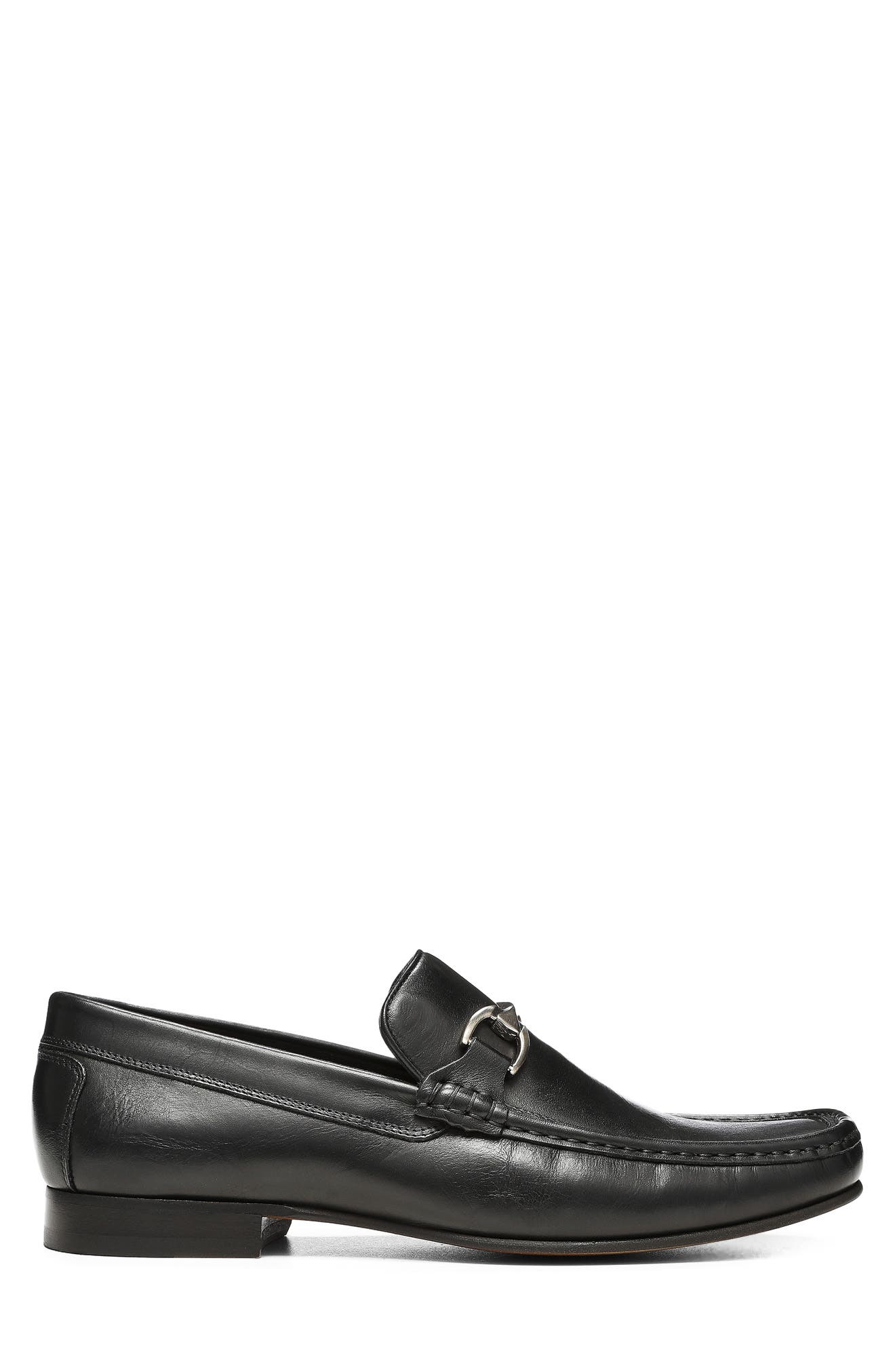 Donald Pliner Leather Bit Loafer, Alternate, color, Black