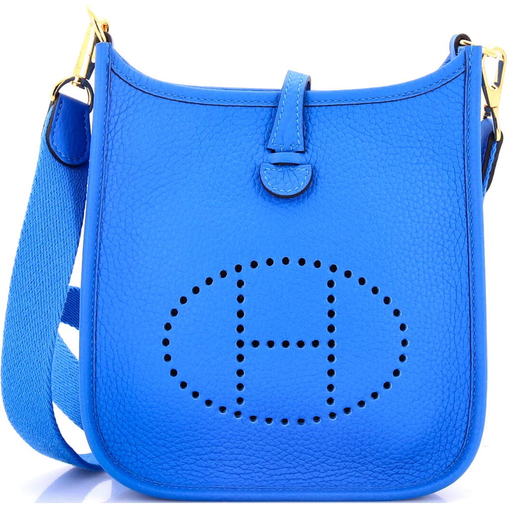 Pre-owned Hermes Hermes Evelyne Bag Gen Iii Clemence Tpm In Blue