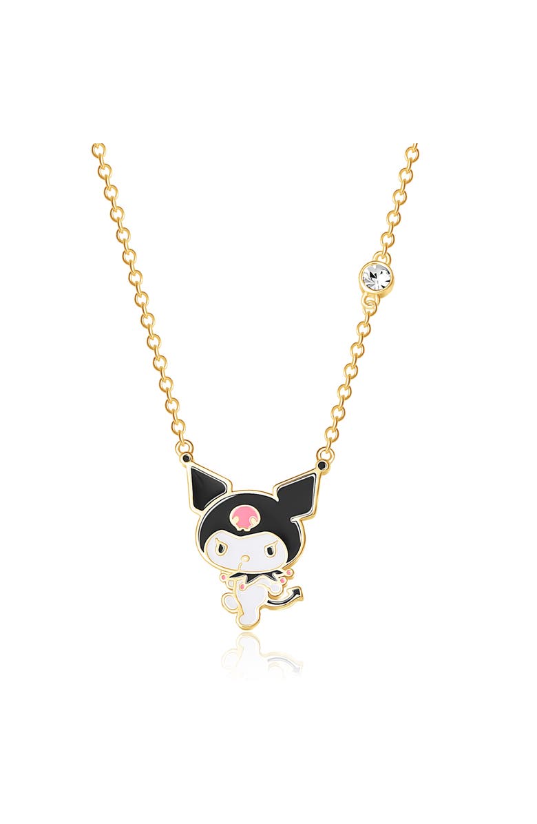 Hello Kitty Crystal Kuromi Necklace - 18'' Chain, Main, color, Yellow Gold