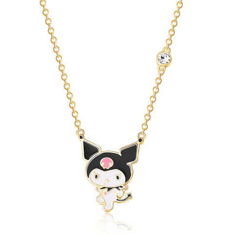 Crystal Kuromi Necklace - 18'' Chain