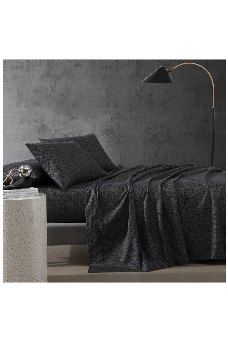 Chill Flowers Sheet Set, Alternate, color, CHARCOAL