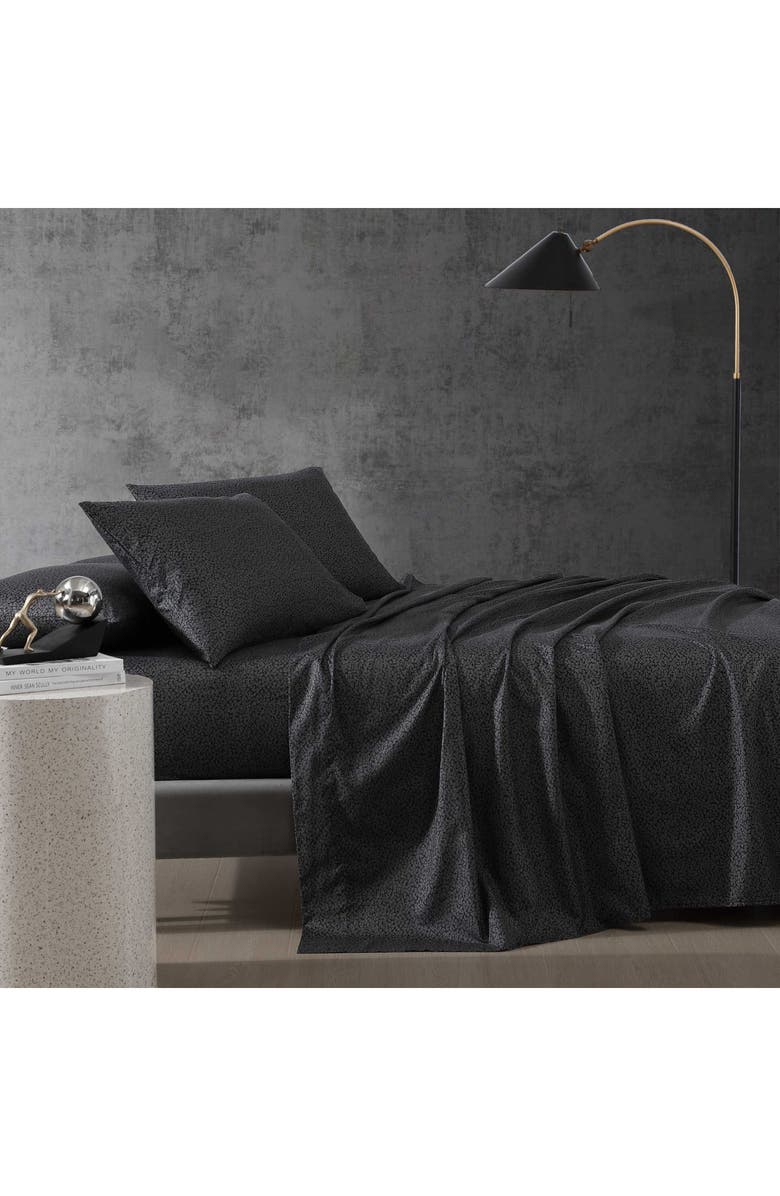 Kenneth Cole New York Chill Flowers Sheet Set, Alternate, color, Charcoal