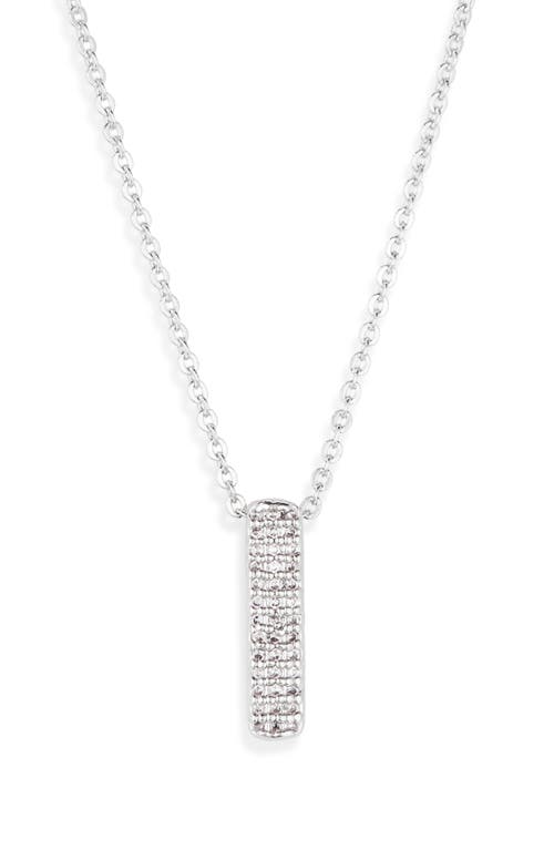 Leith Pavé Cubic Zirconia Initial Pendant Necklace In Neutral