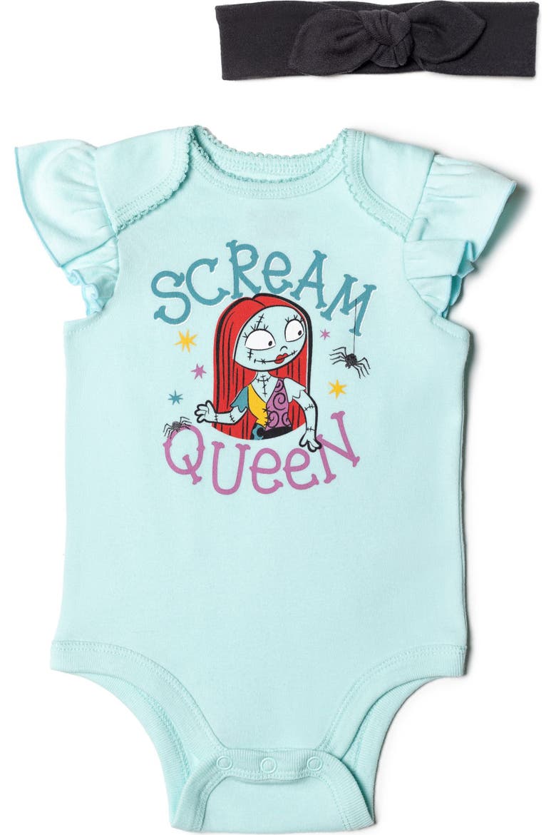 Nightmare Before Christmas Halloween Bodysuit and Pants Set, Alternate, color, Sally Light Blue