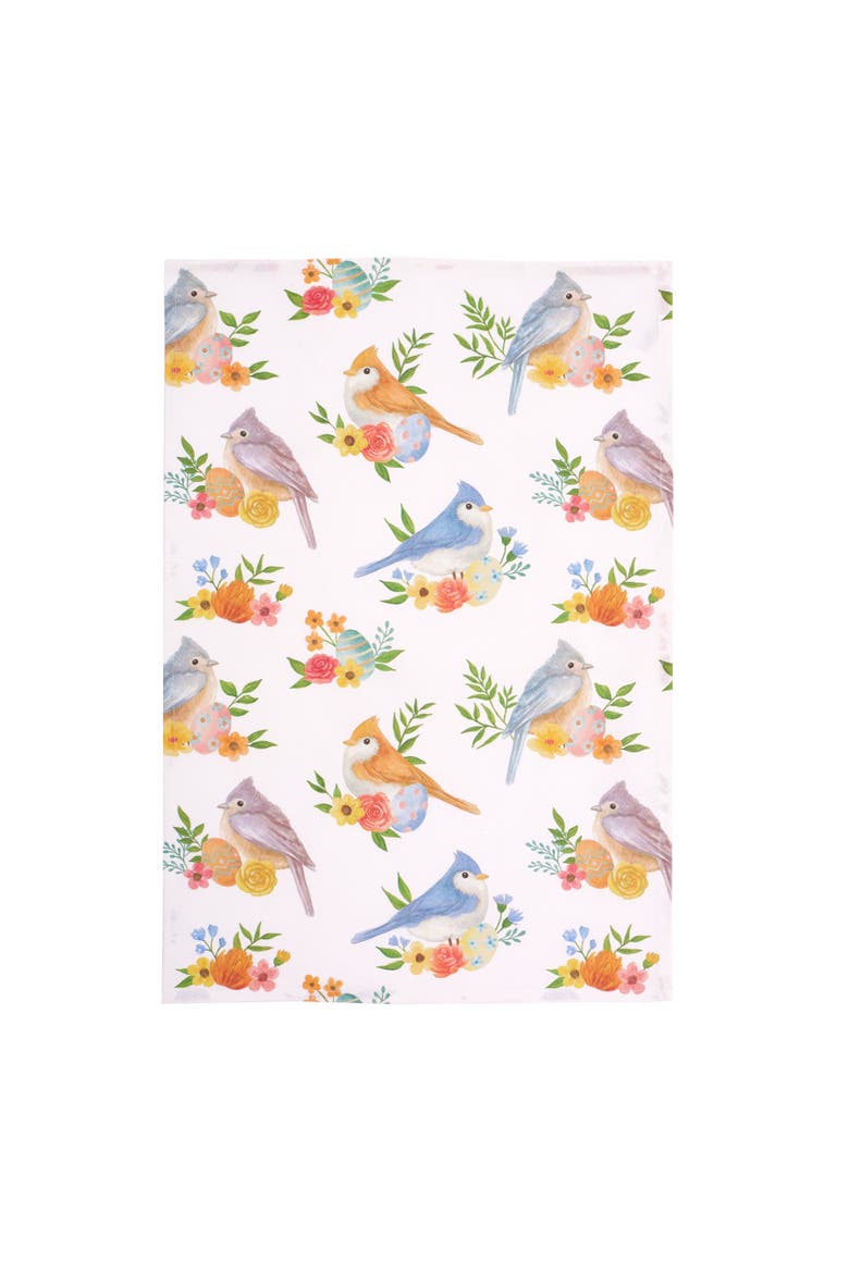 Spring Flora Bird Towel Set of 2, Alternate, color, White