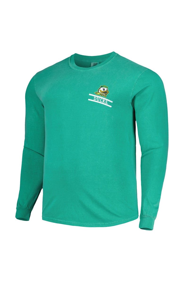 IMAGE ONE Men's Green Oregon Ducks Circle Campus Scene Long Sleeve T-Shirt, Alternate, color, 