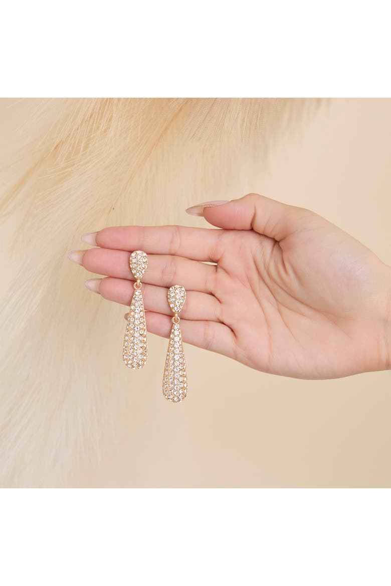 Crystal Drop Earrings, Alternate, color, Silver