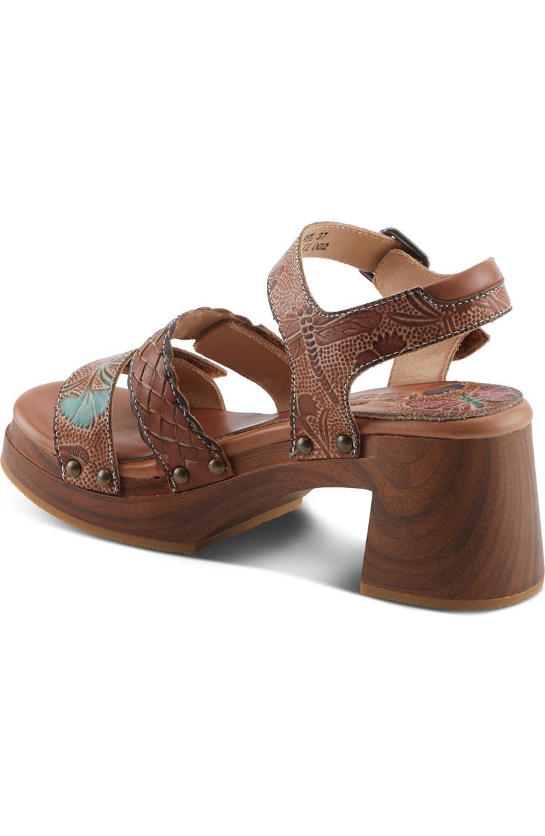 L'Artiste by Spring Step Retropel Ankle Strap Platform Sandal, Alternate, color, Brown Multi
