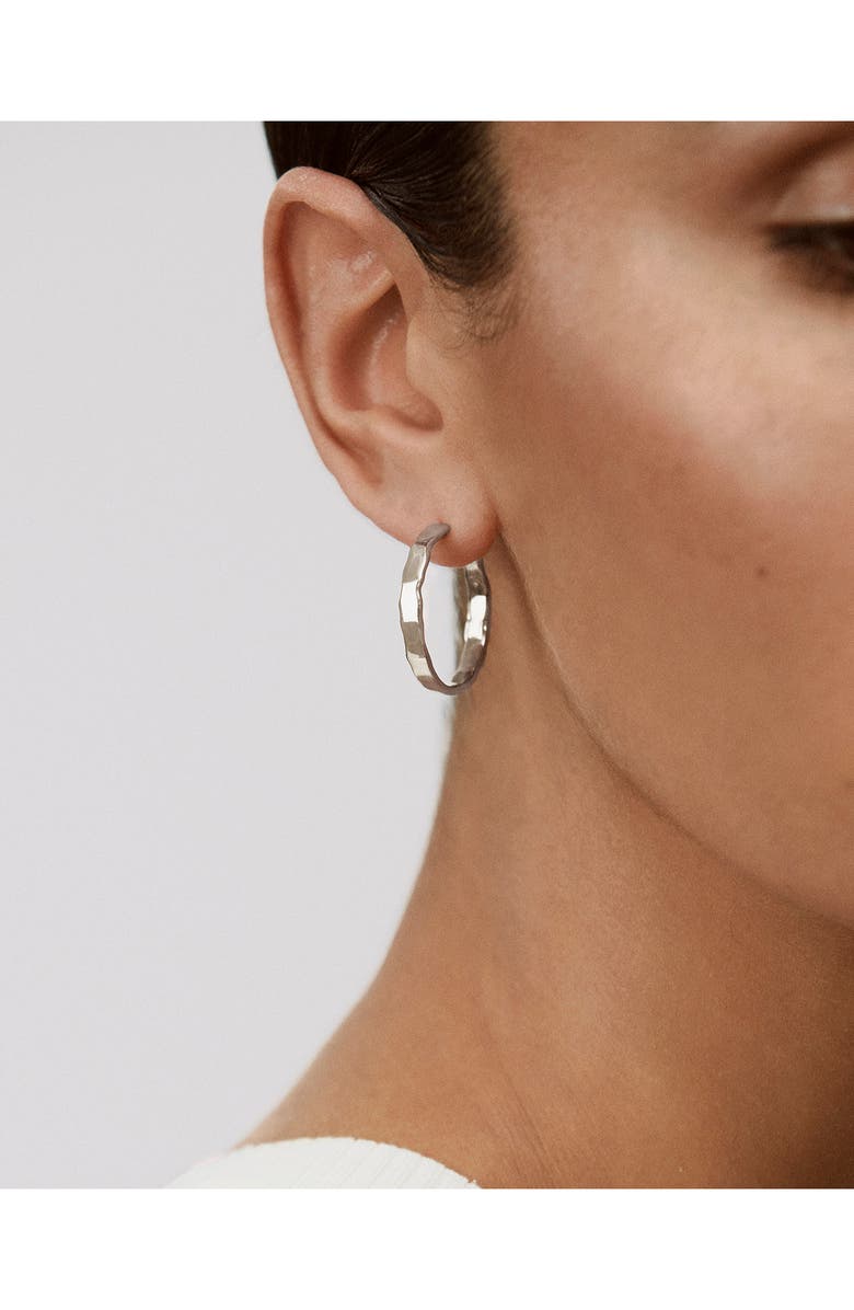 Monica Vinader Medium Siren Muse Wave Hoop Earrings, Alternate, color, 