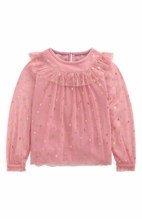 Kids' Foil Star Tulle Top