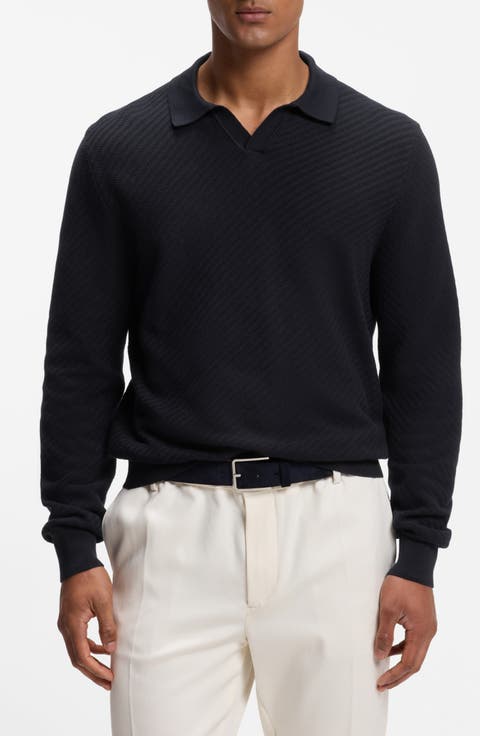H-Lomarino Long Sleeve Cotton Polo