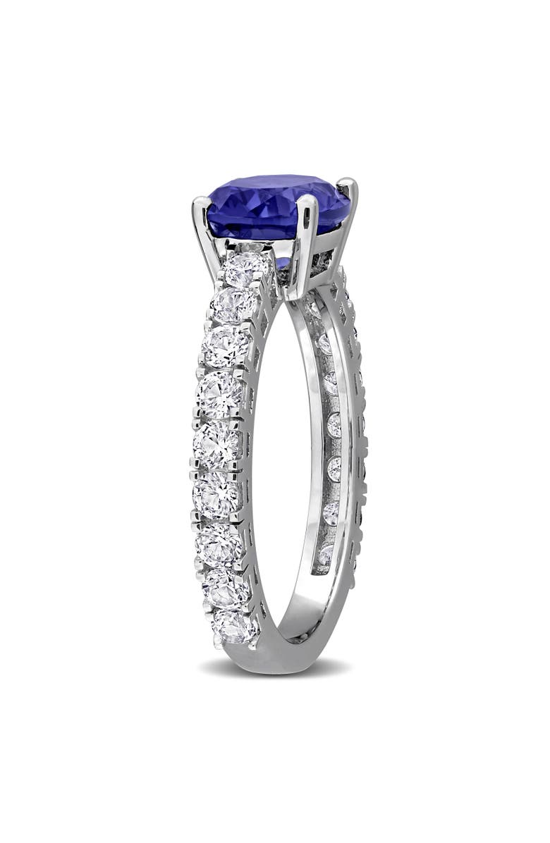 Julianna B. Lab-Created Blue & White Sapphire Oval Ring, Alternate, color, Created Sapphire