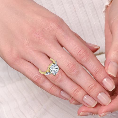 Bliss Diamond Certified 5 3/4ct Aria Cushion Diamond Engagement Ring 14k Gold Or Pt Lab Grown In Gold