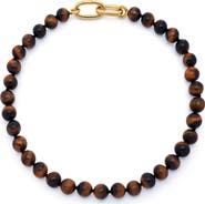 Monica Vinader x Kate Young Tiger's Eye Necklace