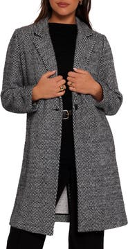 Petal & Pup Nicoletta Herringbone Longline Coat