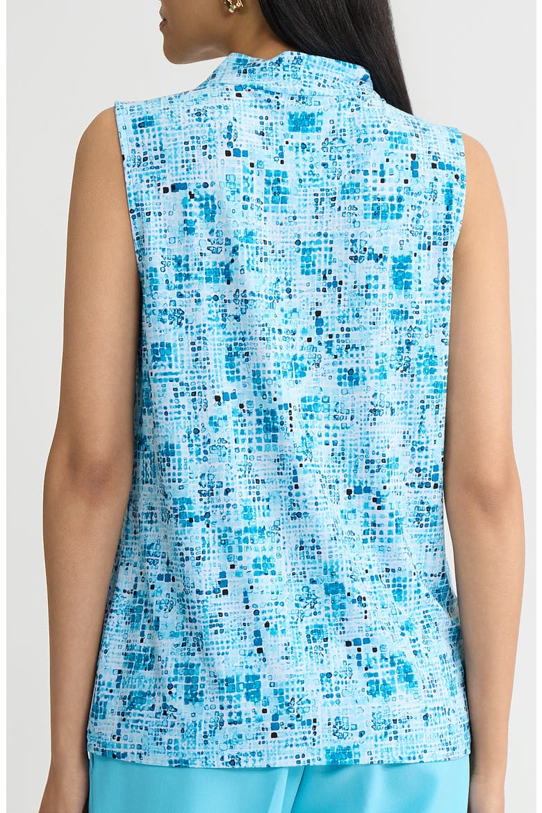 Pleat Front Shell, Alternate, color, AQUA OASIS MULTI