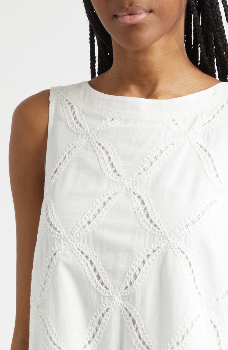 Derek Lam 10 Crosby Alina Ladder Stitch Sleeveless A-Line Dress, Alternate, color, 