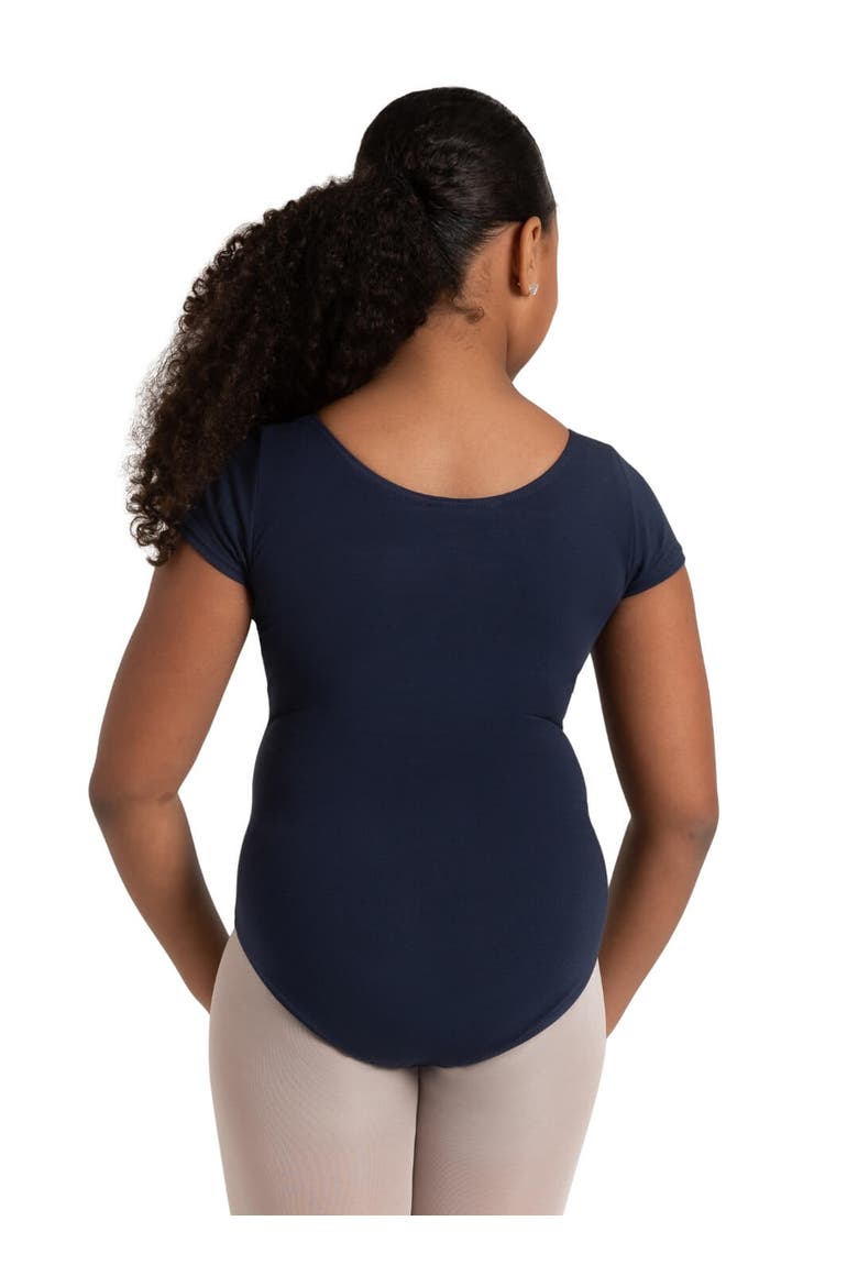 Short Sleeve Leotard, Alternate, color, navy blue