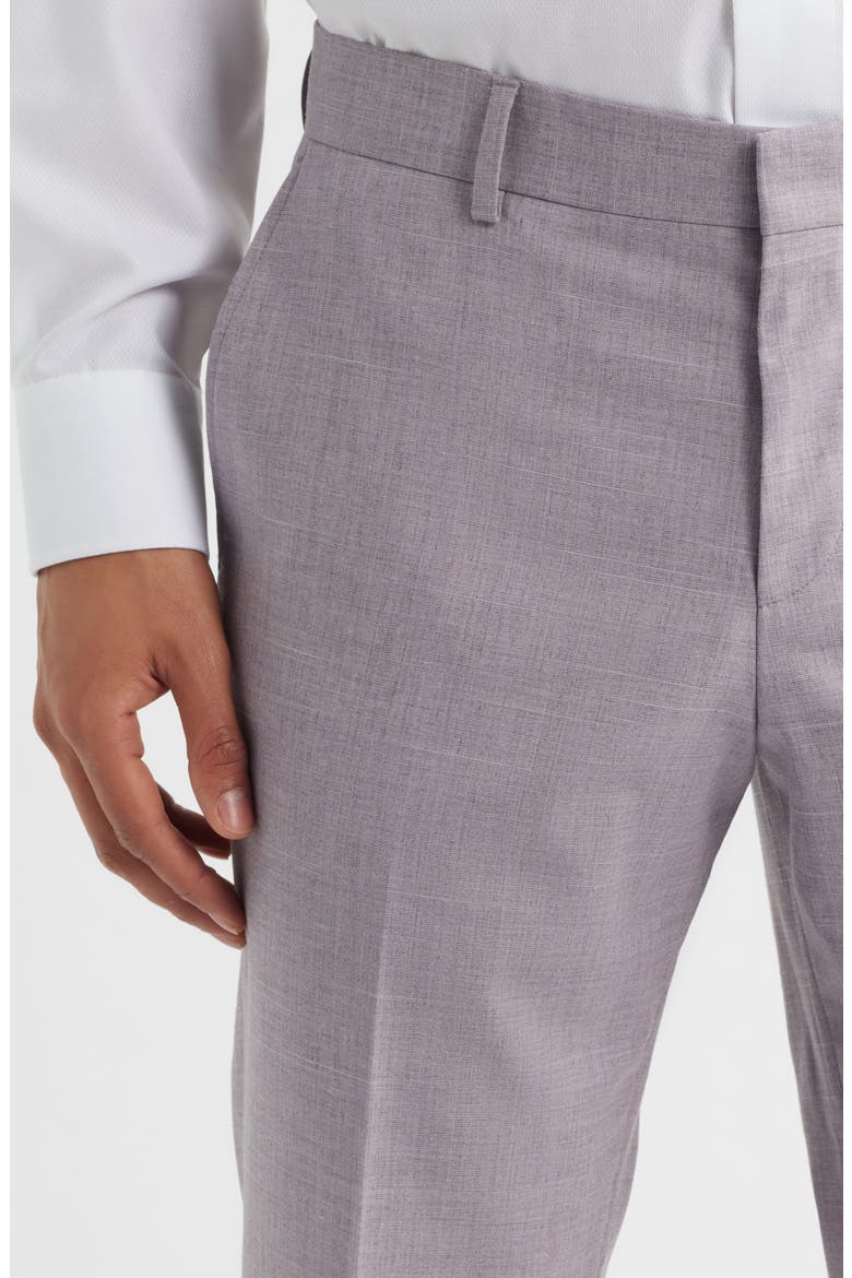Genius Slim Fit Wool Blend Mélange Dress Pants, Alternate, color, LIGHT/ PASTEL PURPLE