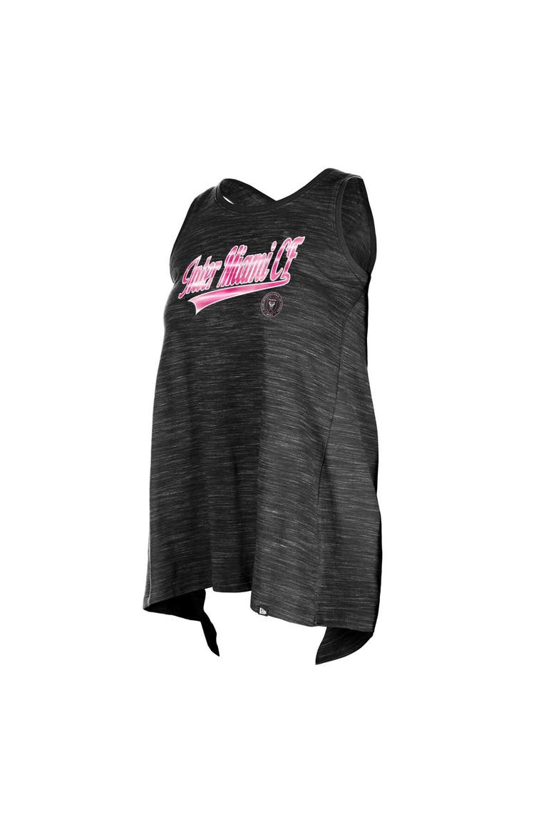 Women's 5th & Ocean by New Era Black Inter Miami CF Athletic Cross Back Tank Top, Alternate, color, Black