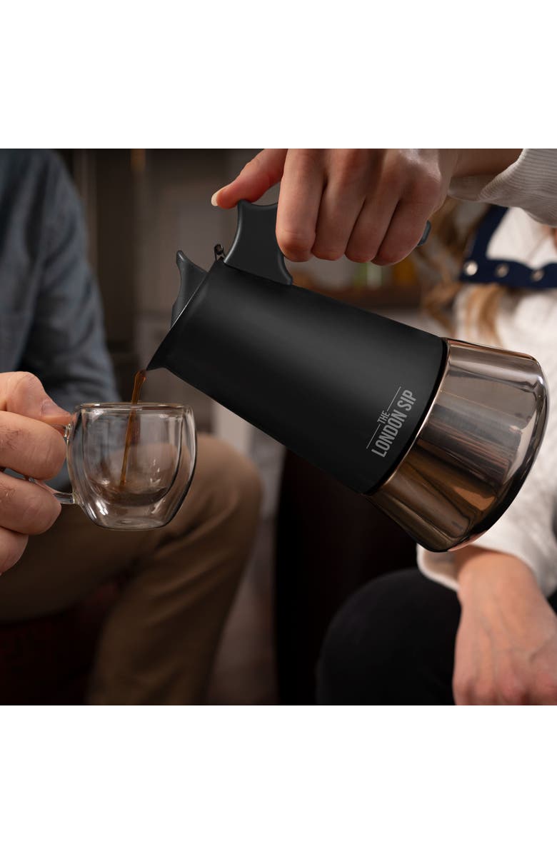 London Sip Stainless Steel Espresso Maker, Alternate, color, Black