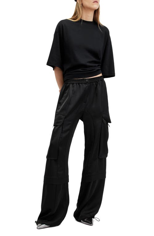 Allsaints Amelie Oversized Boxy T-shirt In Black