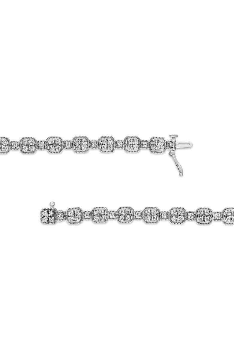 Haus of Brilliance 10K White Gold 2.0 Cttw Diamond Square Link Bracelet, Alternate, color, White