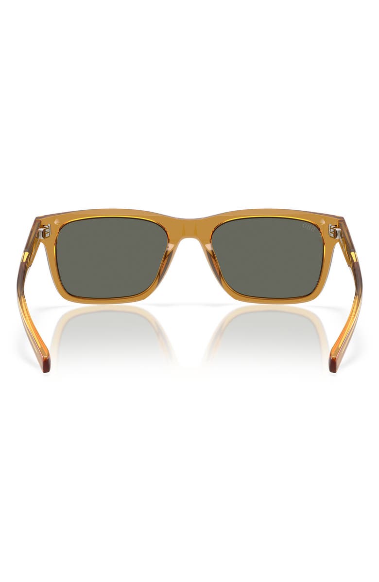 Costa Del Mar Tybee 55mm Polarized Rectangular Sunglasses, Alternate, color, Sun Ray / Gray 580G