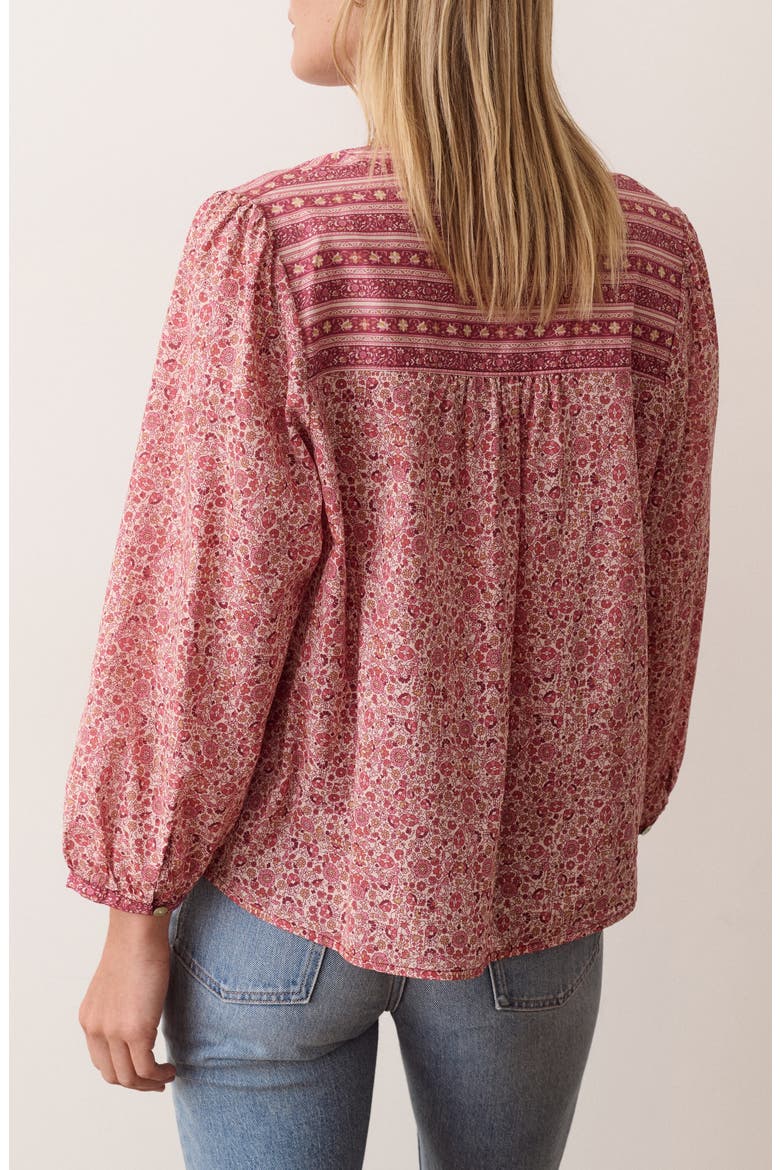 Vivian Floral Button Through Blouse, Alternate, color, BLUSH FLORAL