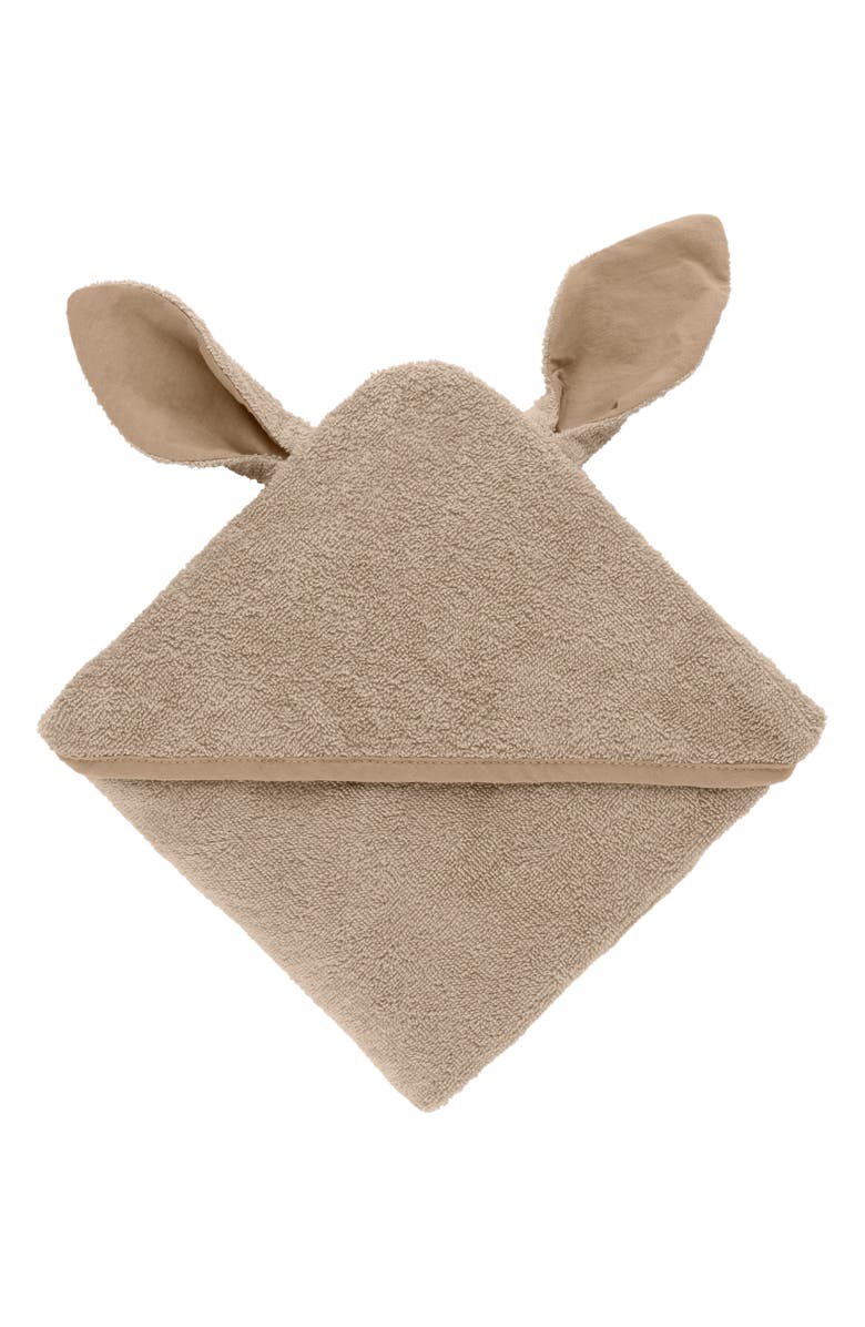 BIBS Kids' Kangaroo Hooded Towel & 2-Pack Washcloth Set, Alternate, color, Vanilla